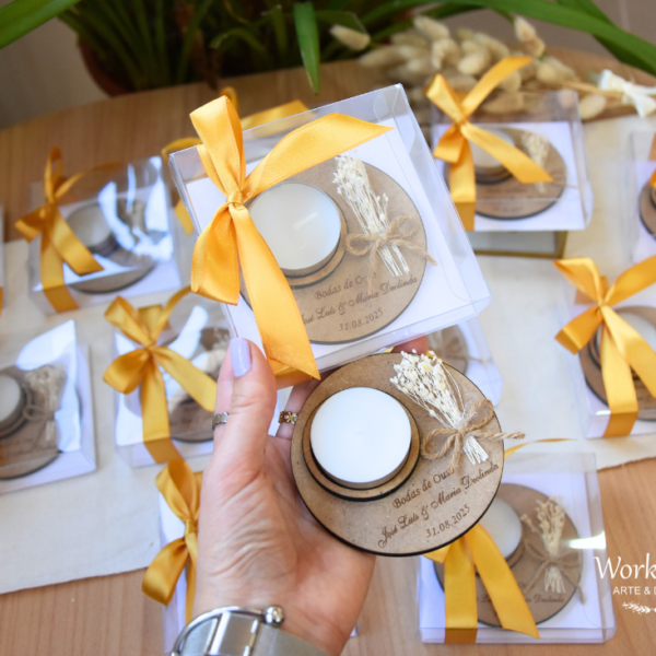 Porta Velas Circulo Bodas